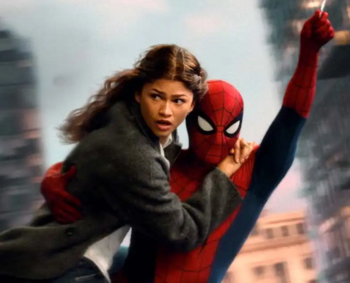Spider-Man: Brand New Day official image featuring Tom Holland and Zendaya.