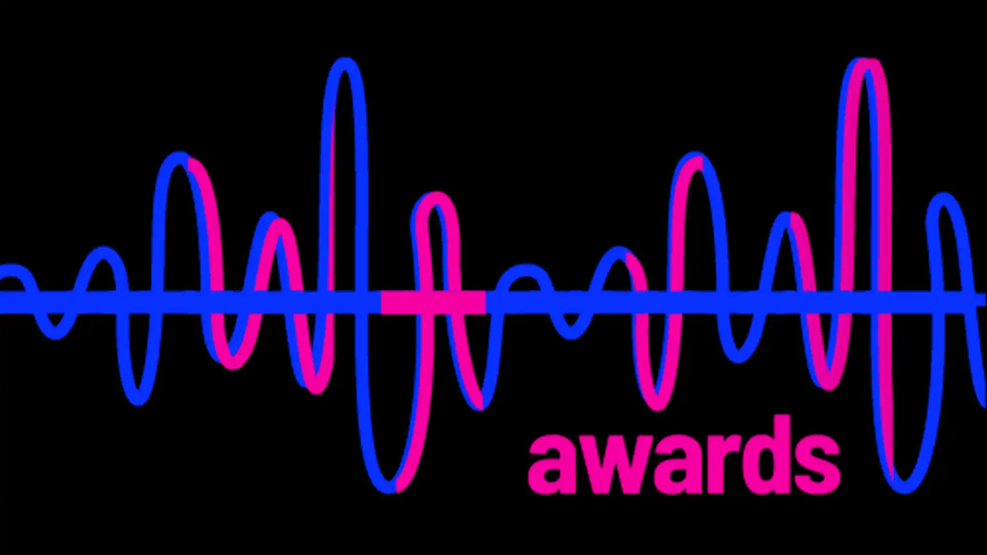 A curvy sine wave representing a music wave form with the letters WAVY formed inside
